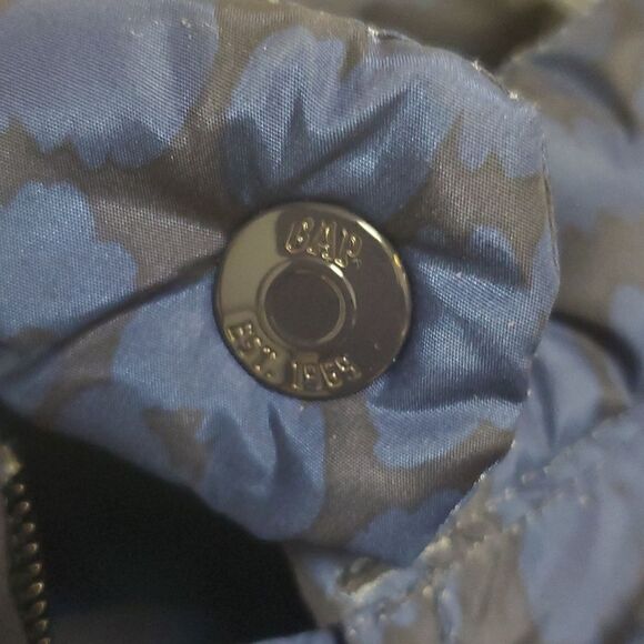 BABY GAP Blue/Black Puffer Vest - 3 Toddler - Picture 4 of 7